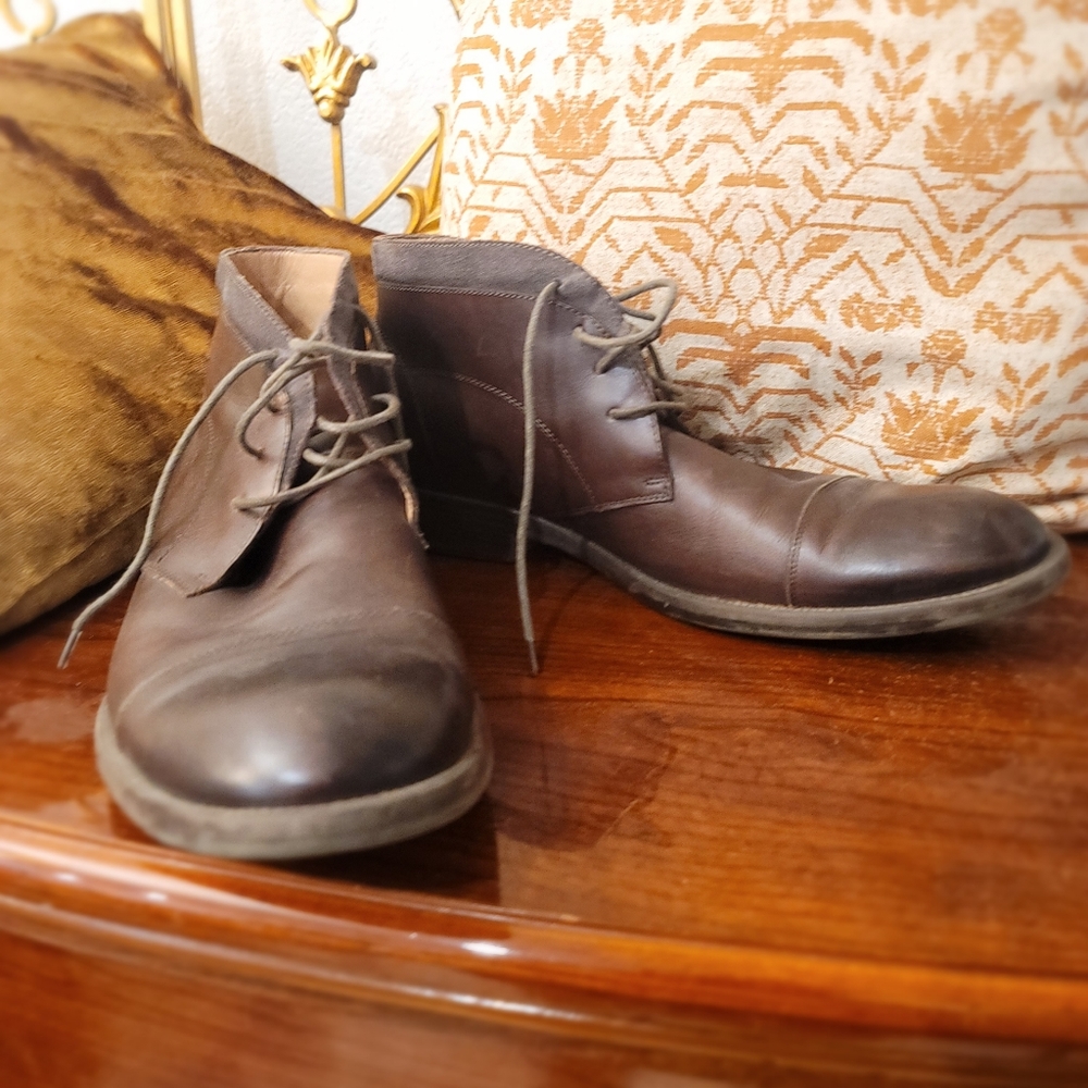 Johnston & Murphey Chukka Cap Tow Boot Chocolate Brown Size 12 Great Condition - Picture 8 of 9